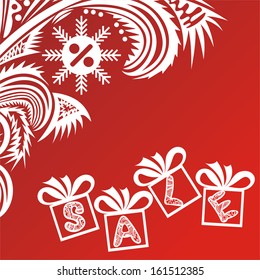Winter sale vector illustration