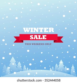 Winter sale. Vector illustration