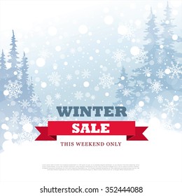 Winter sale. Vector illustration