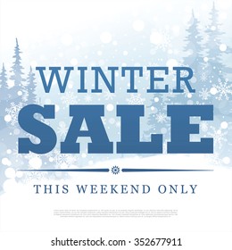 Winter sale. Vector illustration