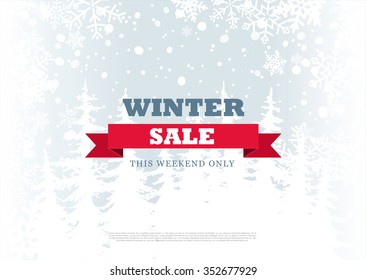 Winter sale. Vector illustration