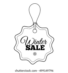 Winter sale. Vector inscription.