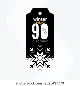 winter sale vector. winter sale tag. winter sale 50% discount. winter 50% discount tag