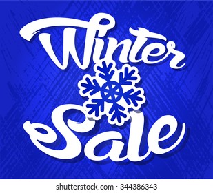 Winter sale vector template