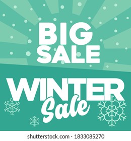 Winter sale web banner background illustration vector