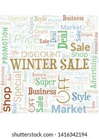 Winter Sale Word Cloud. Wordcloud Made With Text.
