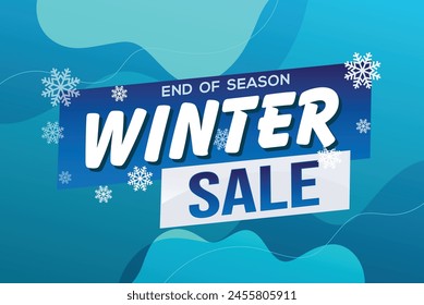 winter sale word text concept icon logo sign symbol vector note mega shopping style for use landing page, template, social media, web, mobile app, poster, banner, flyer, background, gift card, coupon
