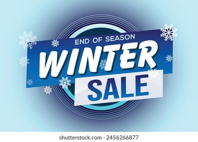 winter sale word text concept icon logo sign symbol vector note mega shopping style for use landing page, template, social media, web, mobile app, poster, banner, flyer, background, gift card, coupon
