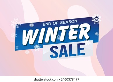 winter sale word text concept icon logo sign symbol vector note mega shopping style for use landing page, template, social media, web, mobile app, poster, banner, flyer, background, gift card, coupon
