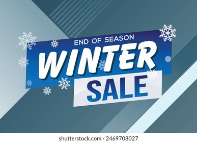 winter sale word text concept icon logo sign symbol vector note mega shopping style for use landing page, template, social media, web, mobile app, poster, banner, flyer, background, gift card, coupon
