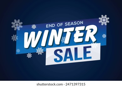 winter sale word text concept icon logo sign symbol vector note mega shopping style for use landing page, template, social media, web, mobile app, poster, banner, flyer, background, gift card, coupon
