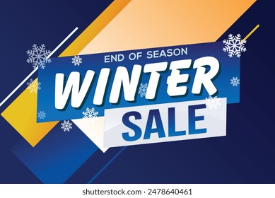 winter sale word text concept icon logo sign symbol vector note mega shopping style for use landing page, template, social media, web, mobile app, poster, banner, flyer, background, gift card, coupon
