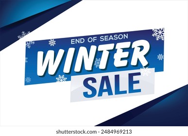 winter sale word text concept icon logo sign symbol vector note mega shopping style for use landing page, template, social media, web, mobile app, poster, banner, flyer, background, gift card, coupon
