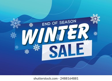 winter sale word text concept icon logo sign symbol vector note mega shopping style for use landing page, template, social media, web, mobile app, poster, banner, flyer, background, gift card, coupon
