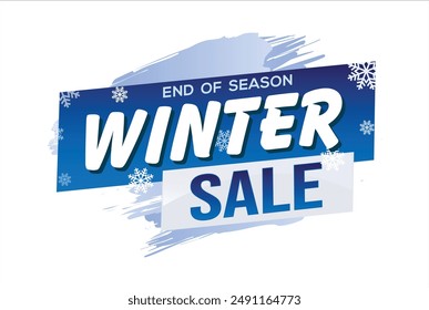 winter sale word text concept icon logo sign symbol vector note mega shopping style for use landing page, template, social media, web, mobile app, poster, banner, flyer, background, gift card, coupon
