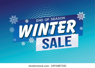 winter sale word text concept icon logo sign symbol vector note mega shopping style for use landing page, template, social media, web, mobile app, poster, banner, flyer, background, gift card, coupon
