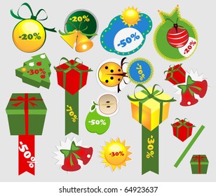 Winter sales icons