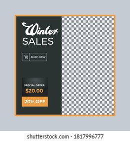 Winter Sales Social Media Post