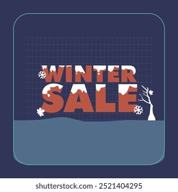 Vector de diseño de promoción de Winter Salew