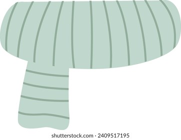 Winter Scarf Clothes Vector Illustration