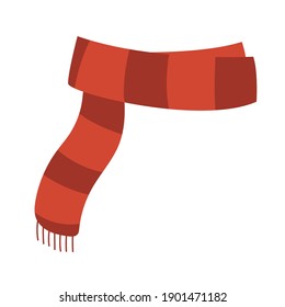 winter scarf clothes warm cartoon, icon isolated image vector illustration