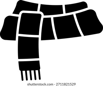 Diseño de icono plano de bufanda de invierno