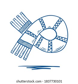 Escarcha de invierno. Ilustración vectorial dibujada a mano.