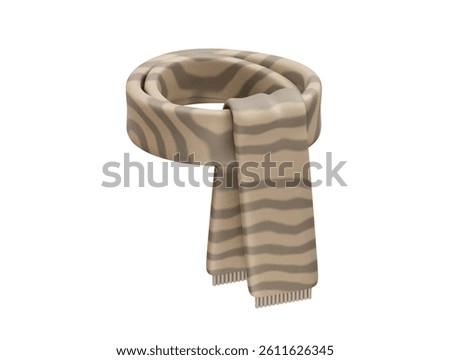 Winter Scarf icon 3d render
