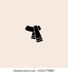 Winter Scarf icon flat vector design.