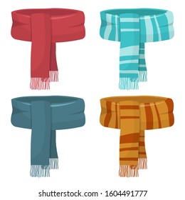 Winter scarf vector design illustration isolated on white background