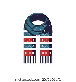 Winter Scarf Vector Design – Warm Woolen Scarves Illustration for Cold Weather Fashion and Accessories