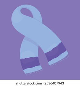 Winter Scarf vector icon. winter cold muffler illustration. winter neckwear icon