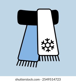 Winter scarf vector icon. Winter sign. Graph symbol for event and holiday web site and apps design, logo, app, UI