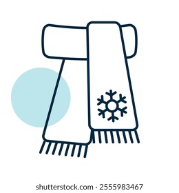 Winter scarf vector icon. Winter sign. Graph symbol for event and holiday web site and apps design, logo, app, UI