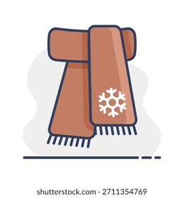 Winter scarf vector icon. Winter sign. Graph symbol for event and holiday web site and apps design, logo, app, UI