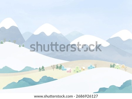 winter scene background with snow