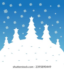 Winter scene background with snow. EPS 8 vector.