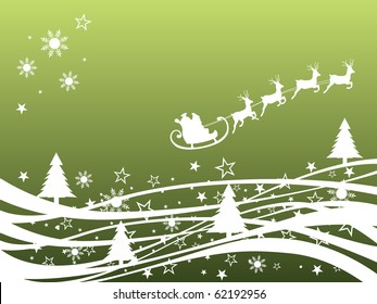 winter scene - christmas card - vector