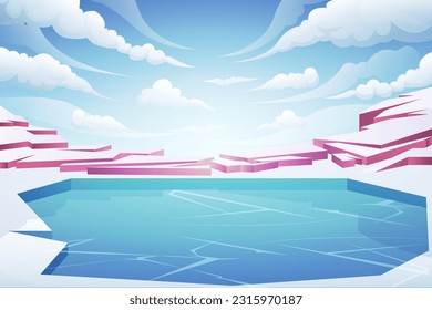 Winter Scene Flat Design Illustration