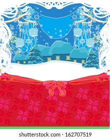 winter scene with snow and trees 