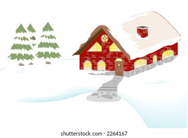 Winter Scene - Vector