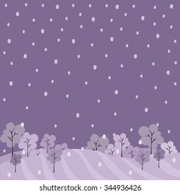 Winter scene vector illustration