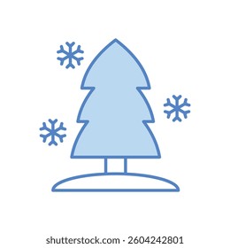 Winter Scenery vector icon stock illustration