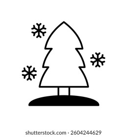 Winter Scenery vector icon stock illustration