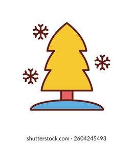 Winter Scenery vector icon stock illustration