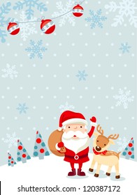 winter scene/santa claus