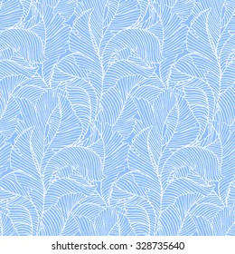 Winter seamless background with frosty patterns