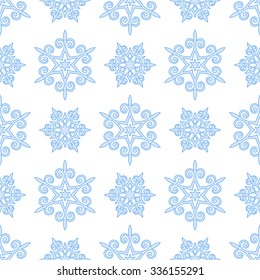 Winter seamless background with snowflakes