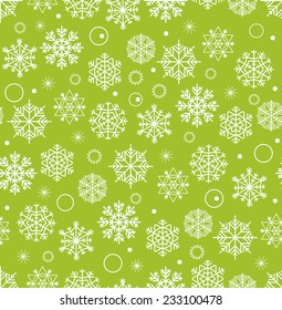 Winter seamless background with snowflakes. Christmas greeting card elements