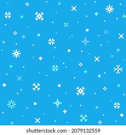 Winter seamless background with snowflakes. Snowy Christmas backdrop. Vector illustration.